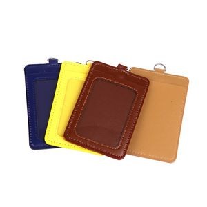 Portrait Dual Side PU Leather Card Holder 34