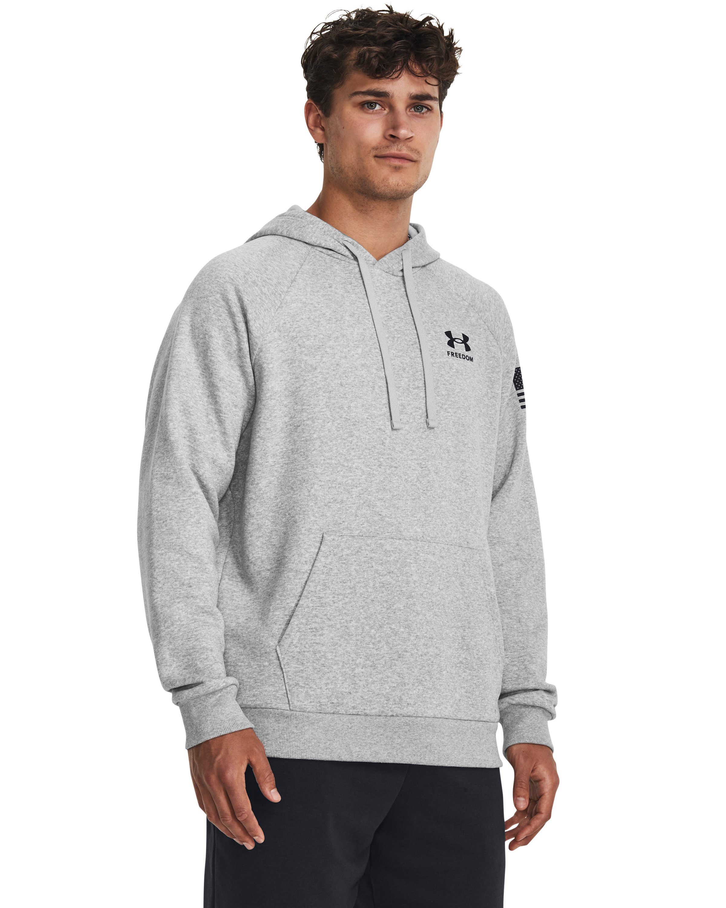 UA Freedom Rival Fleece Flag Men's Hoodie, custom hoodie or sweatshirt with logo imprint 4