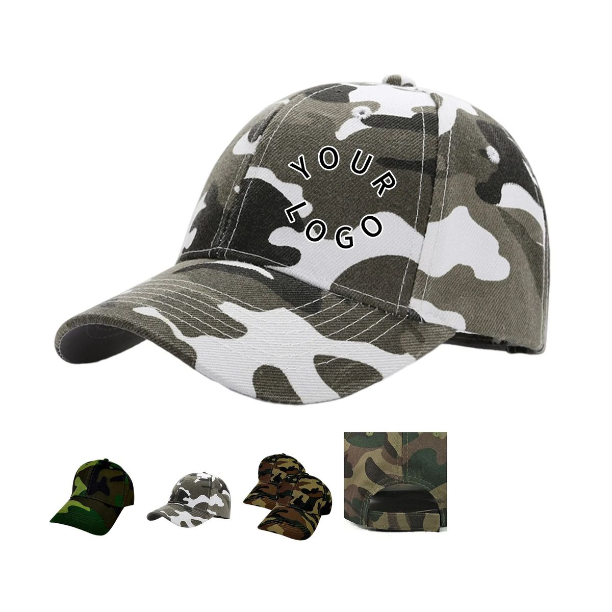 Cotton Camo Baseball Hat Adjustable for Men and Women 4