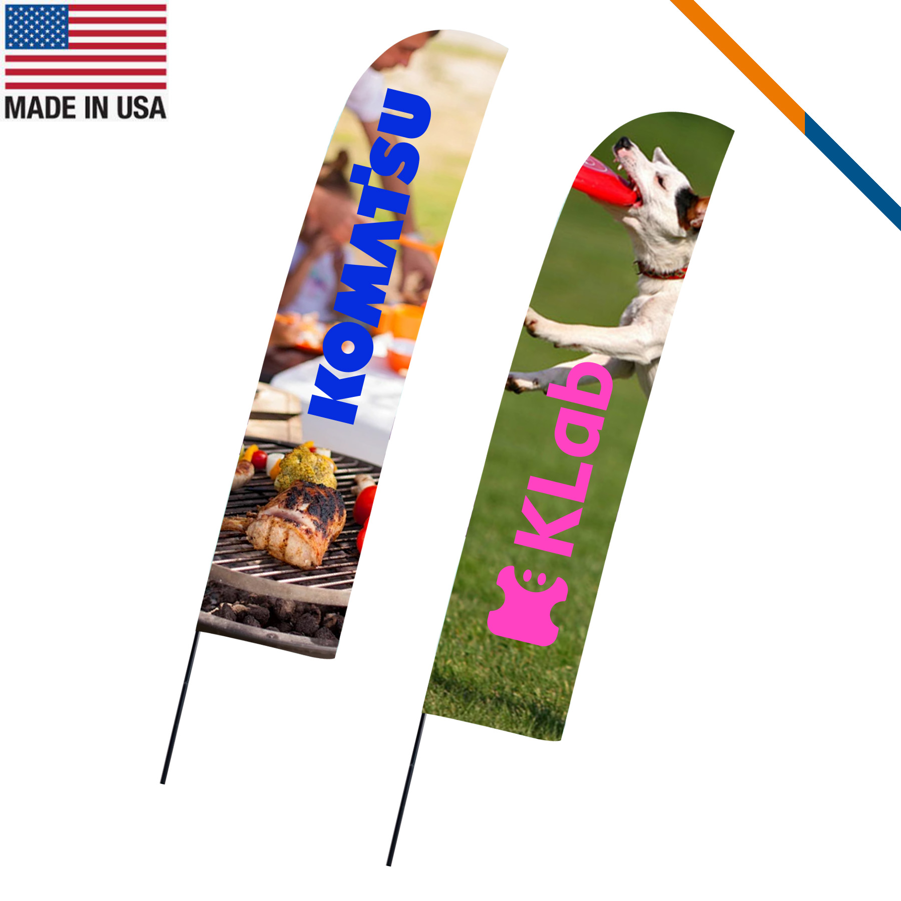 13' Jurant Double-Sided Straight Flag 3