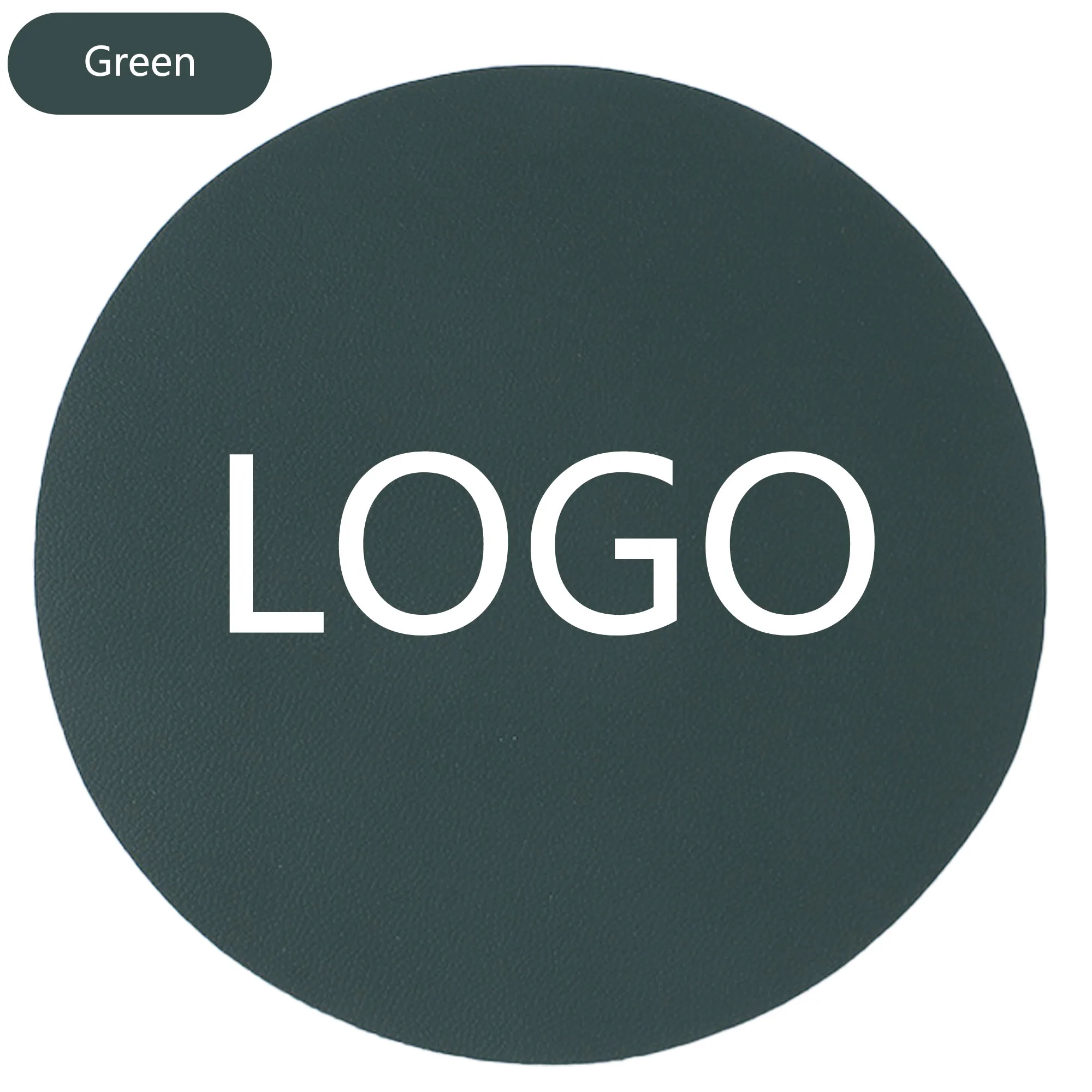 Custom Leather Coasters Round Diameter 3 7/8 Embosse 3