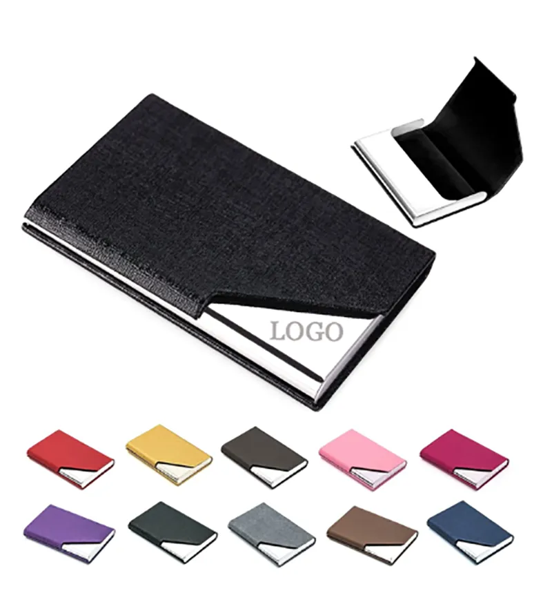 Stainless Steel PU Business Card Case 4