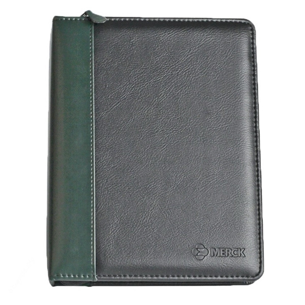 Top Grain Zippered Ring Binder 8-1/2" x 5-1/2" + 1/2" Jr. 1