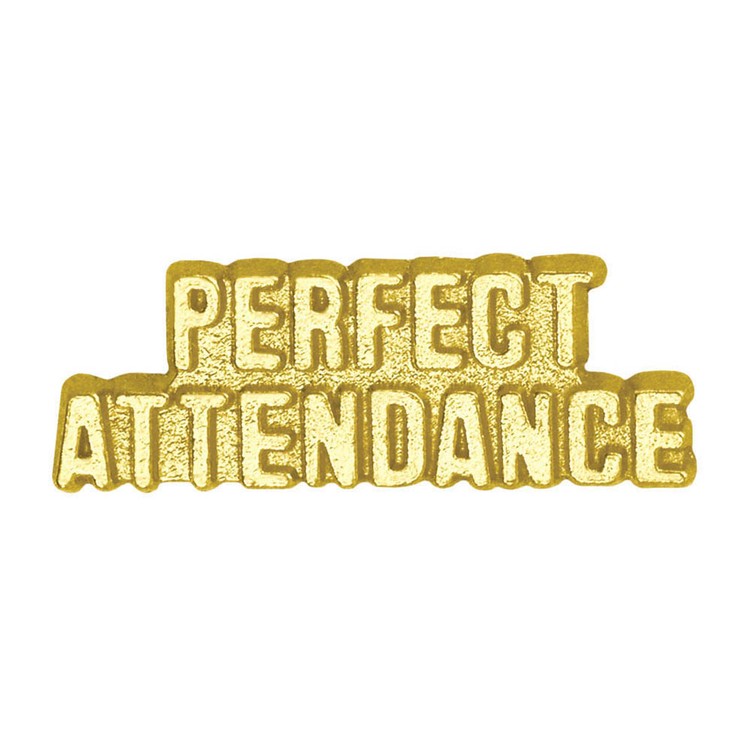 Pefect Attendance Chenille Lapel Pin