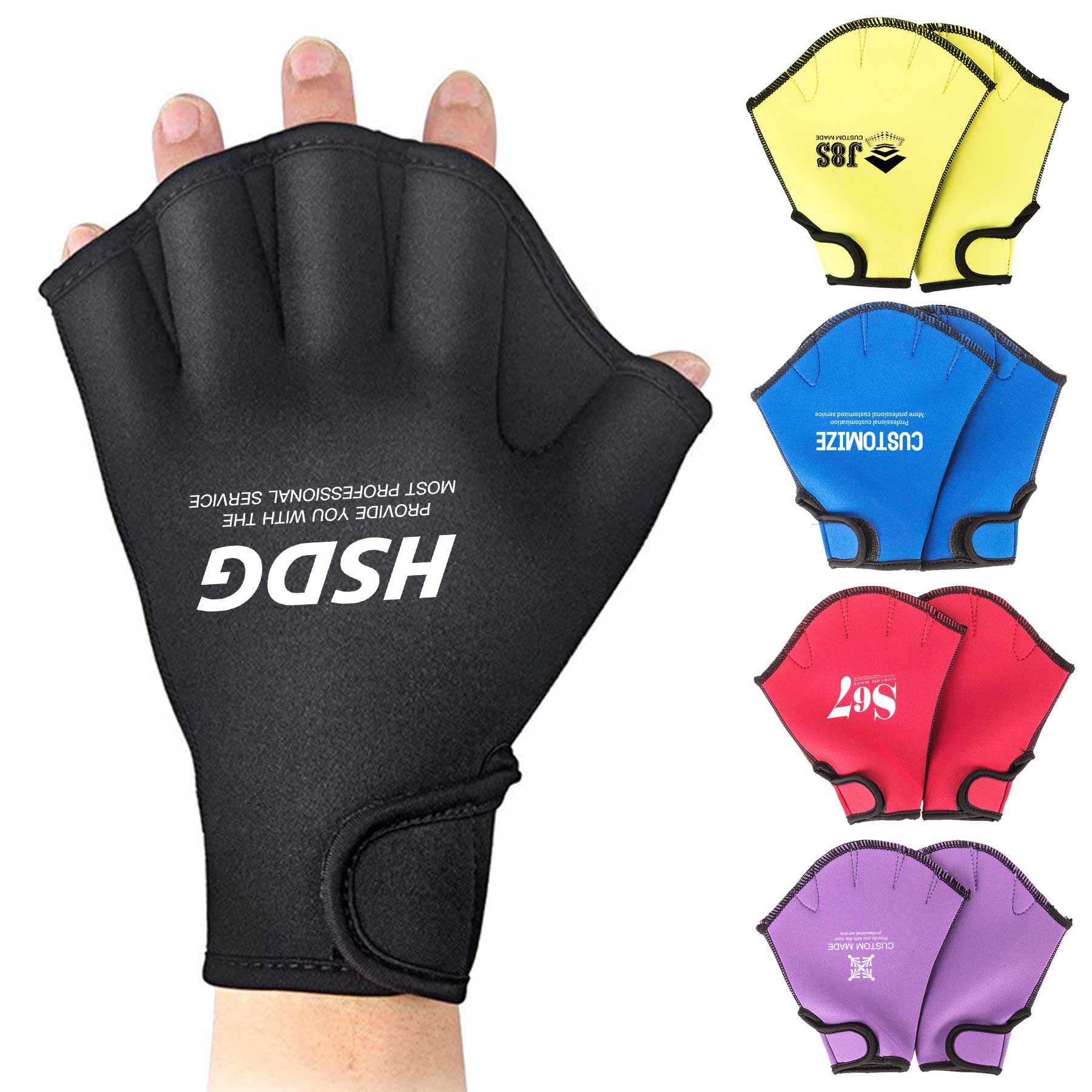 Neoprene Fingerless Swimming Gloves 2