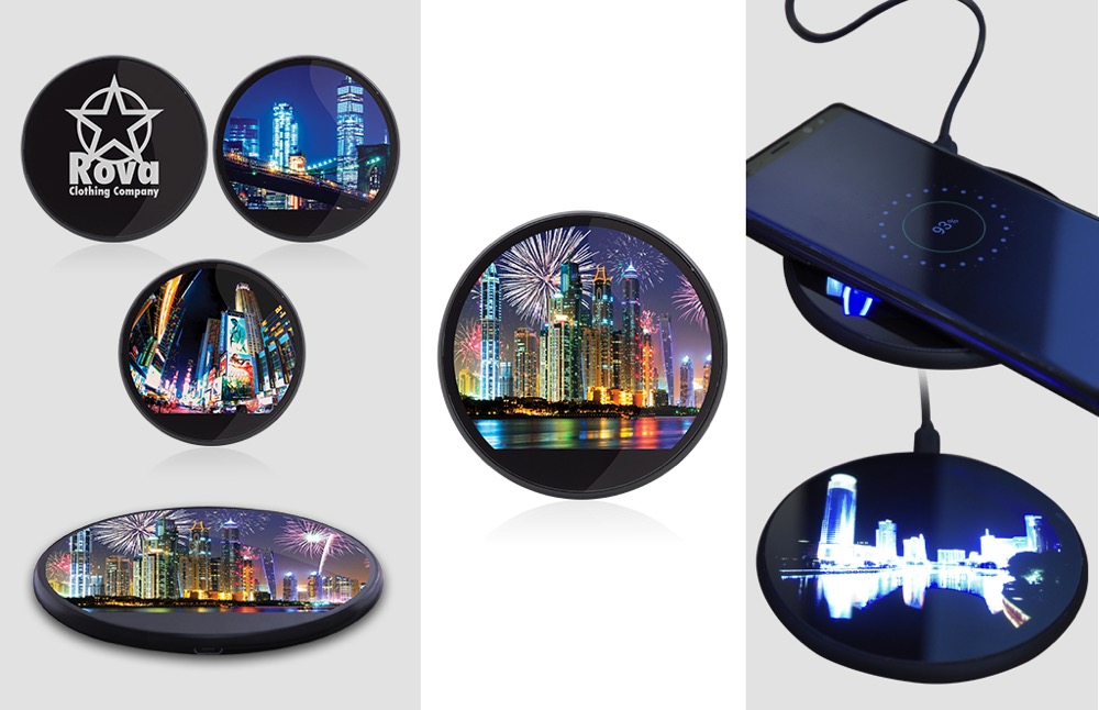 Logo Bright "Glass" Fast Speed Wireless Charger 6