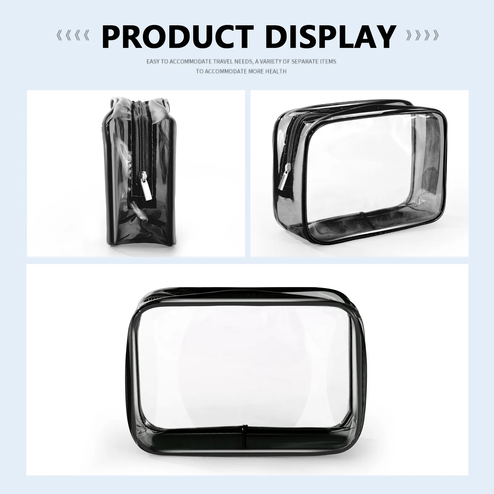 TSA Approved Clear Travel Toiletry Makeup Cosmetic Bag 4