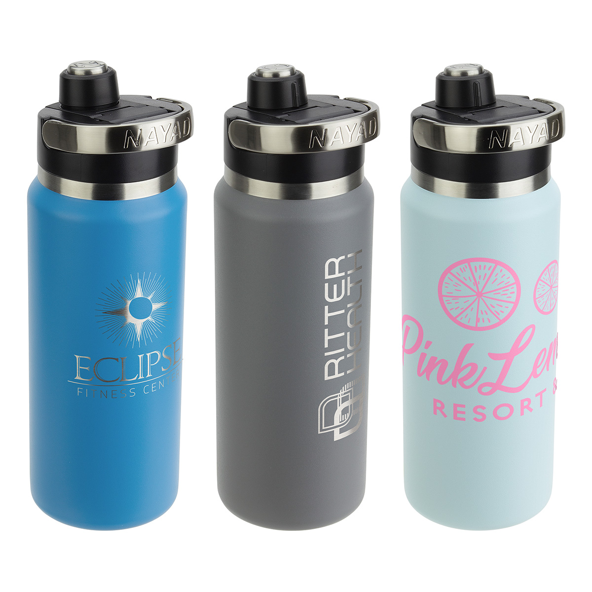 NAYAD® Traveler 26 oz Stainless Double-wall Vacuum Insulated Bottle with Twist-Top Spout 16