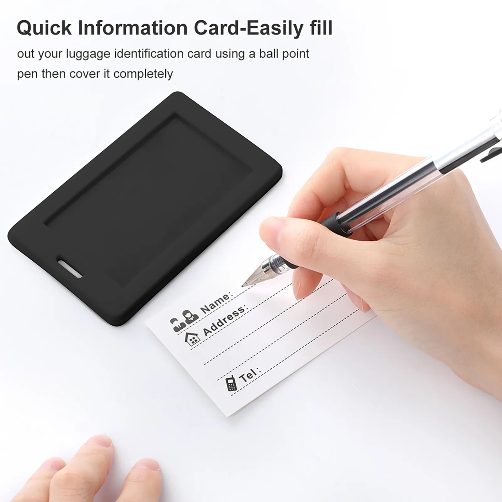 TPU Luggage Tag with Information Card 2