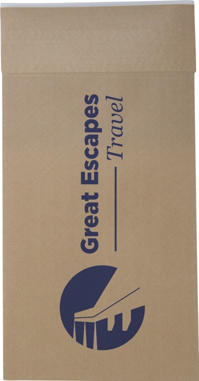 One Color Dura-Bag Expandable Natural Paper Mailer (8.5" W x 14.5" H x 3.25" D)