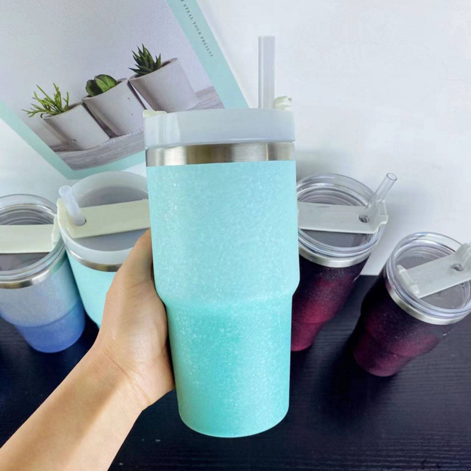 20OZ Stainless Steel Insulated Cup With Straw 8