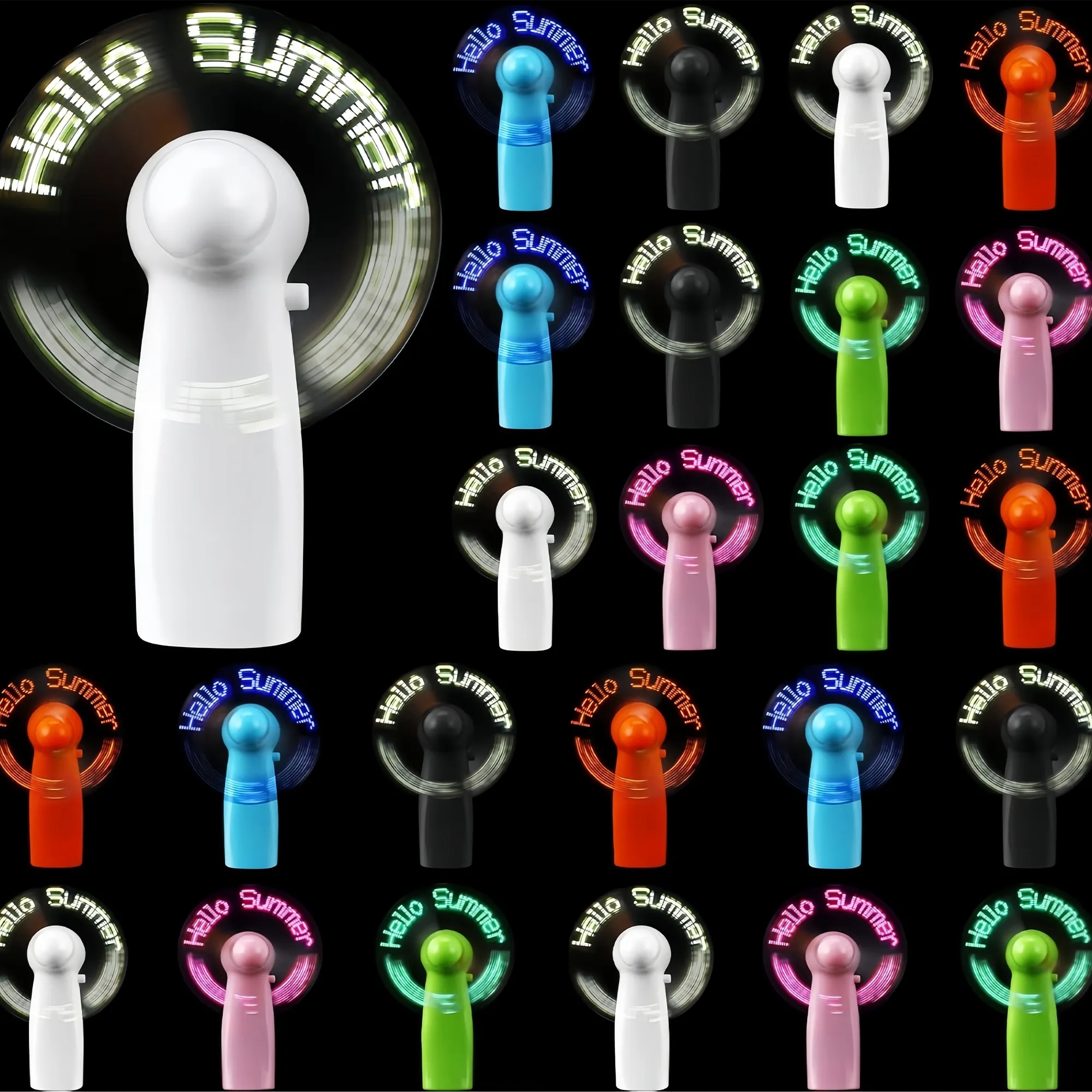 Handheld LED Illuminated Letter Fan 3