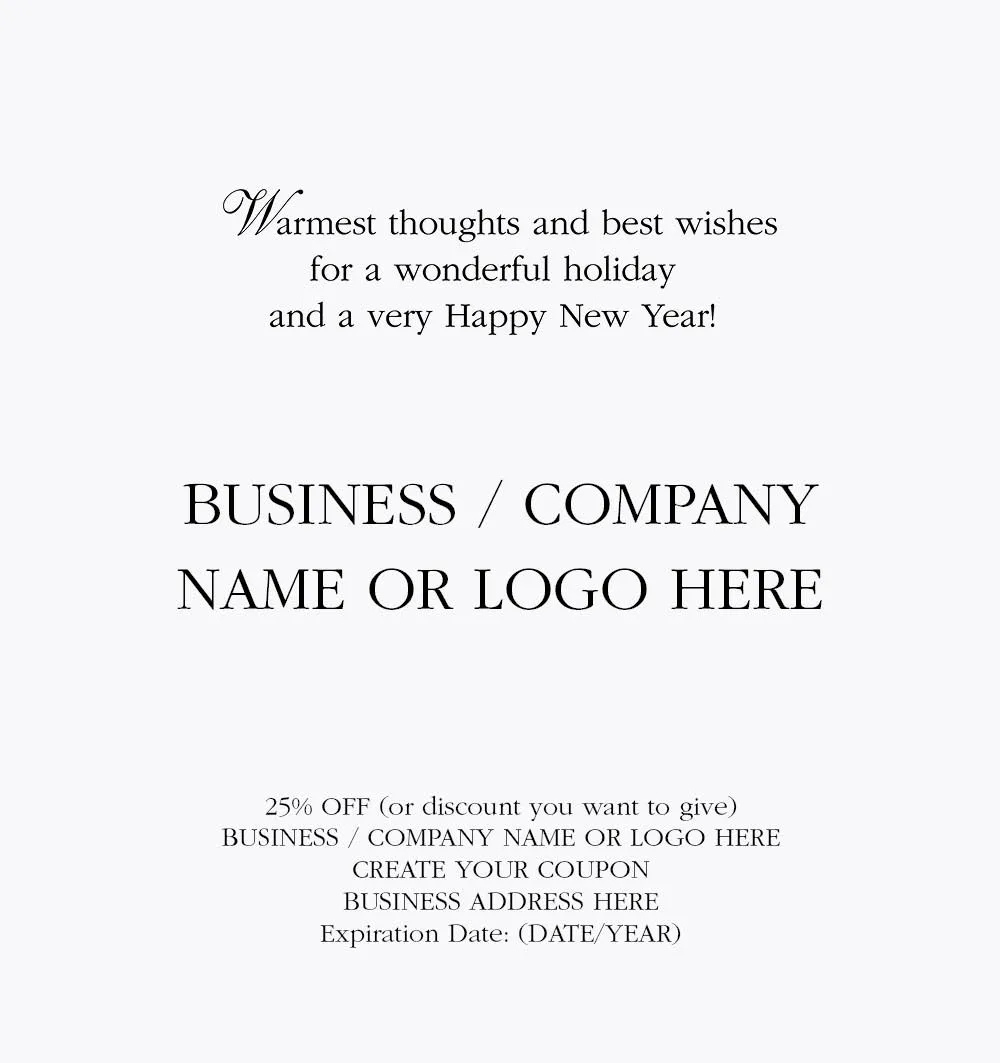 Gift Wrapped Holiday Coupon Cards 5