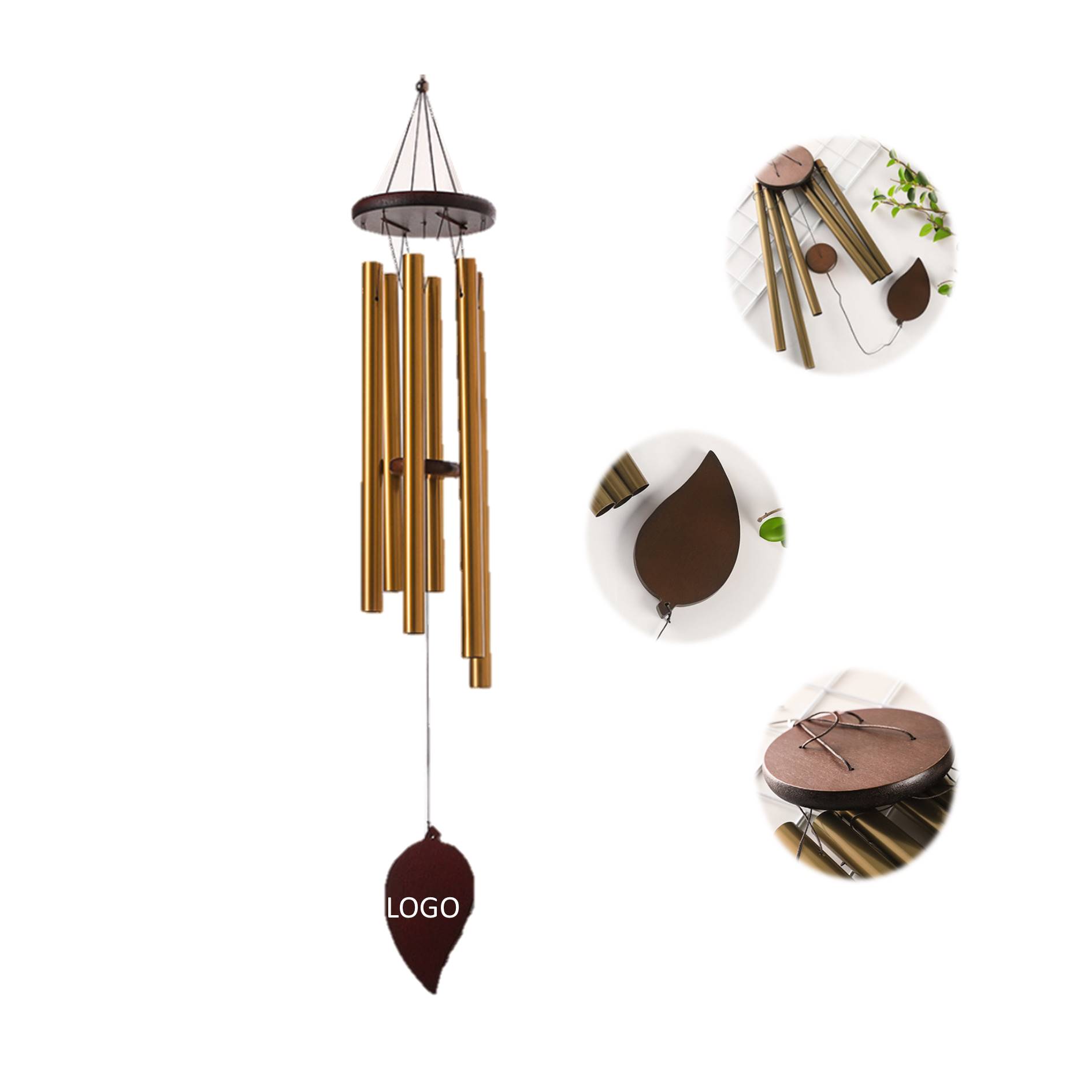 Classic Leaf Shape Family Wind Chimes 2