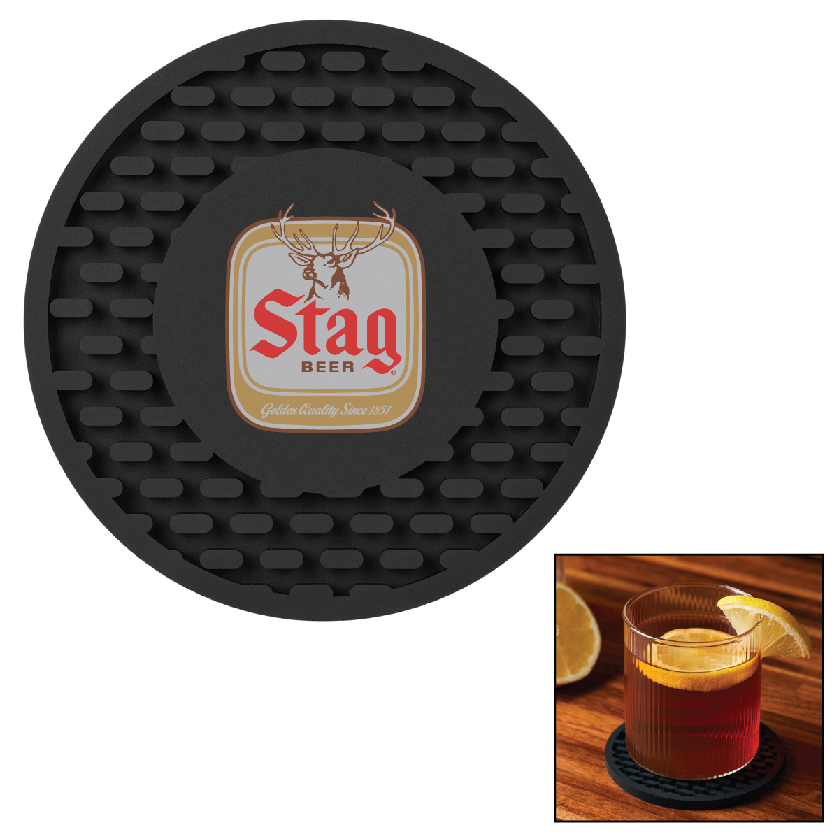 Heavy Duty Round PVC Soft Rubber Coaster 2