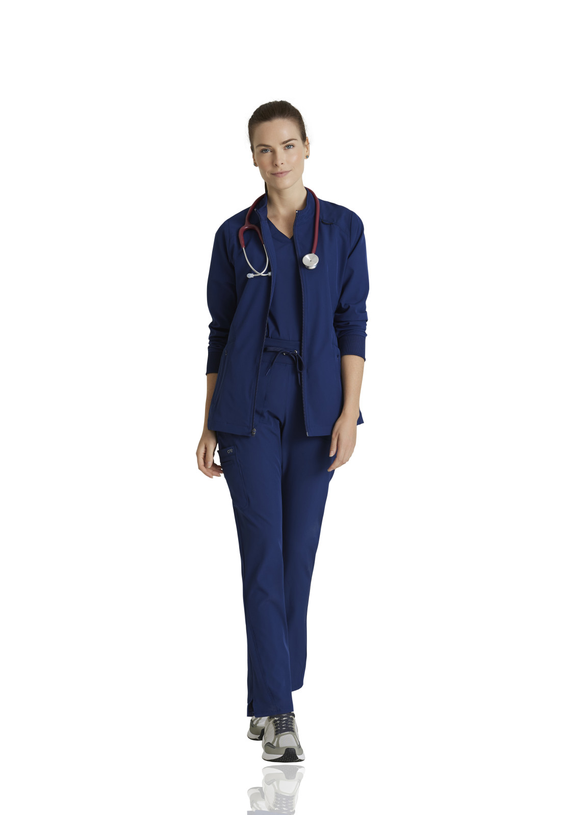 Barco One - Women's Four-Pocket Zip-Up Venture Warm-Up Scrub Jacket 19
