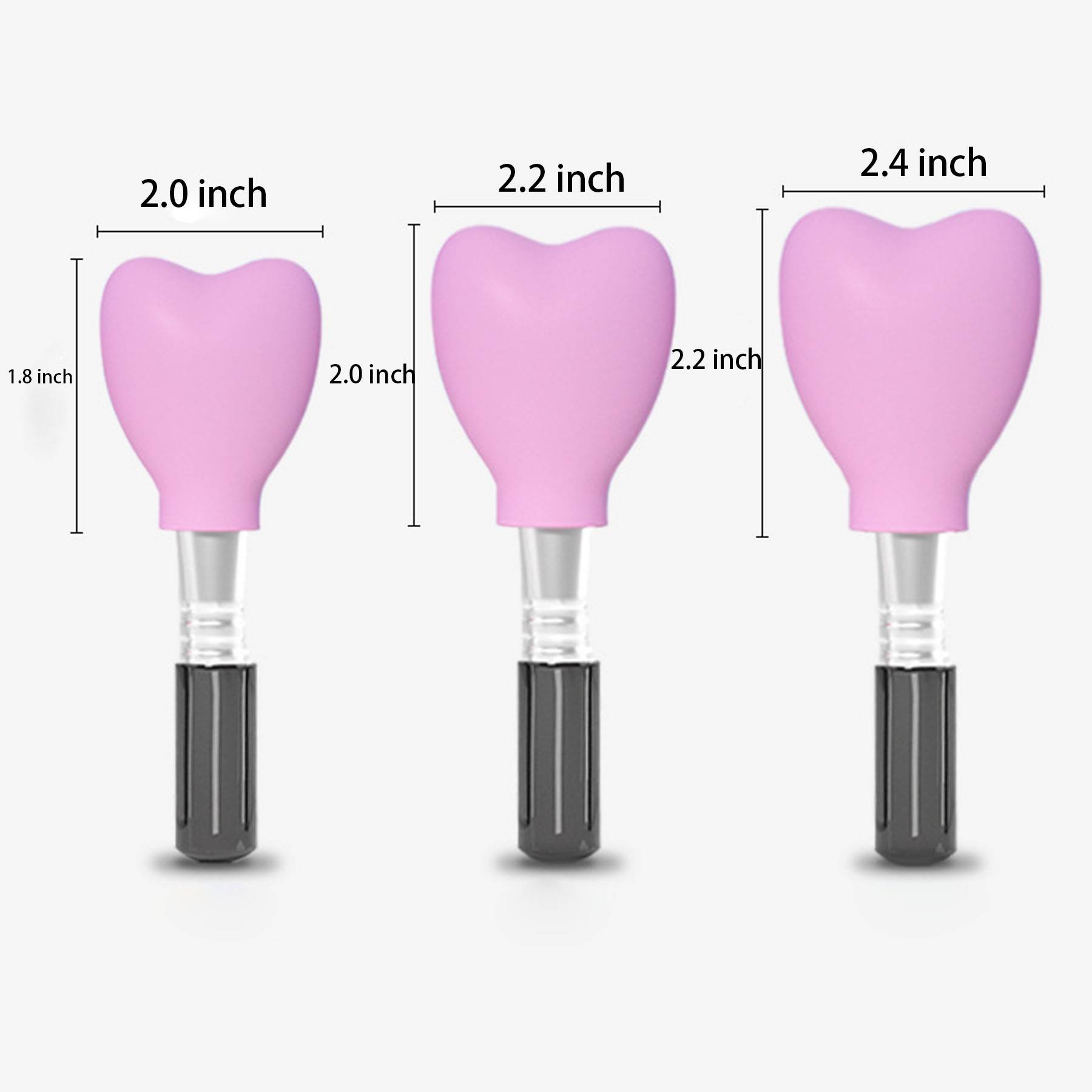 Silicone Heart Shaped Cosmetic Brush Guard Cap 5