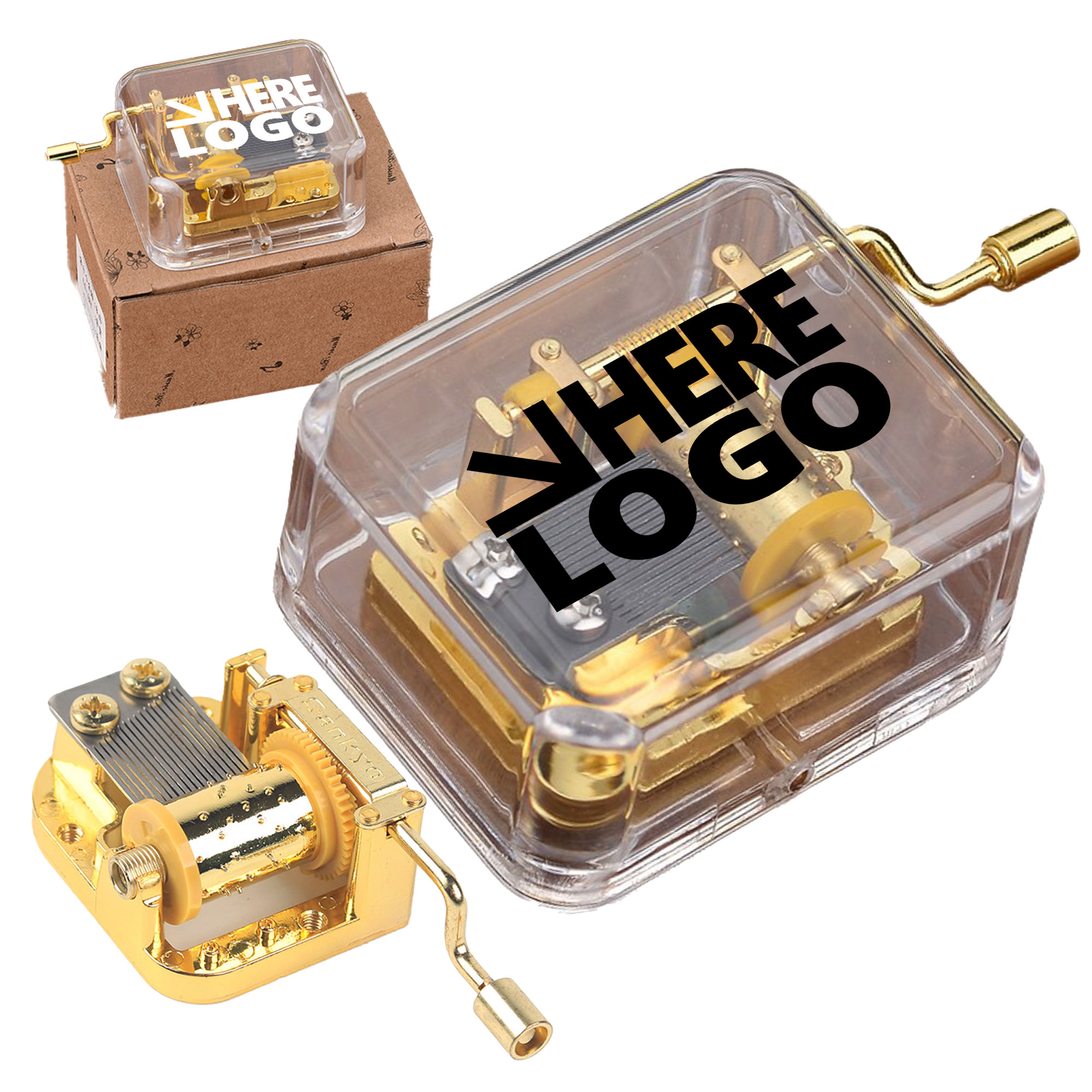 MOQ 10 Transparent Music Box 1