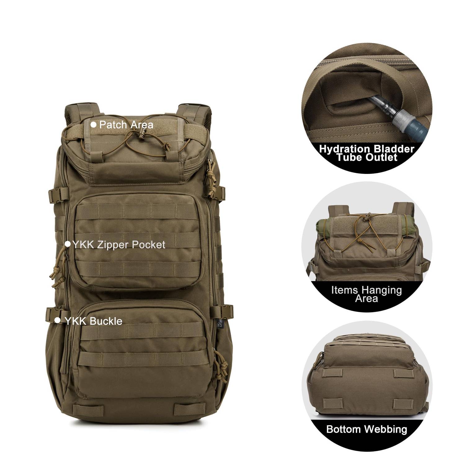 25L Waterproof Oxford Military Tactical Backpack 8