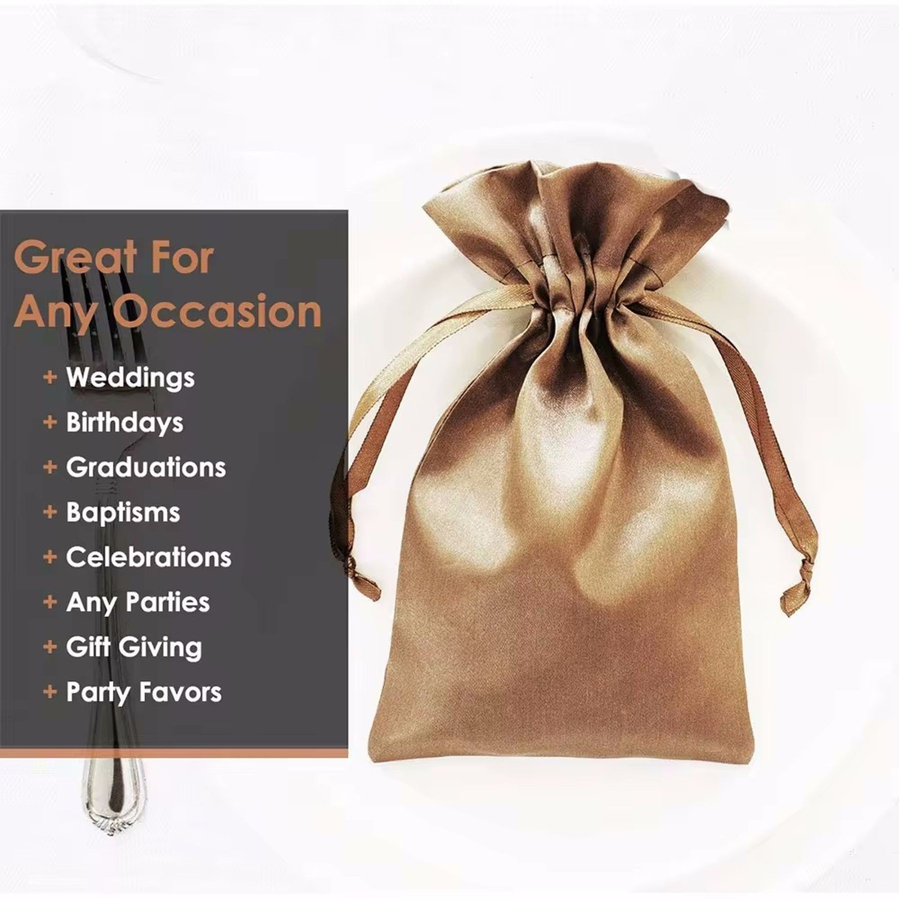 Satin Drawstring Bags Jewelry Pouch Wedding Gift Bags 10
