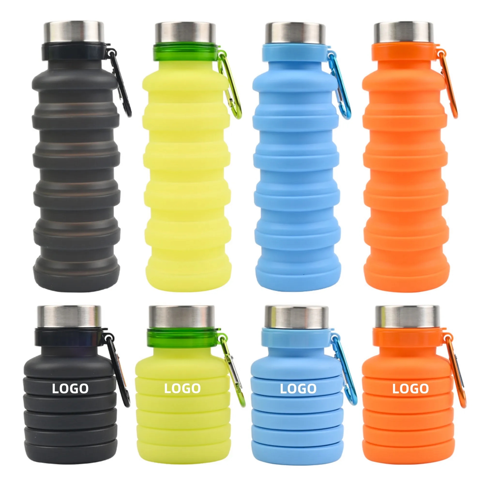 17oz Outdoor Silicone Collapsible Water Bottle 4