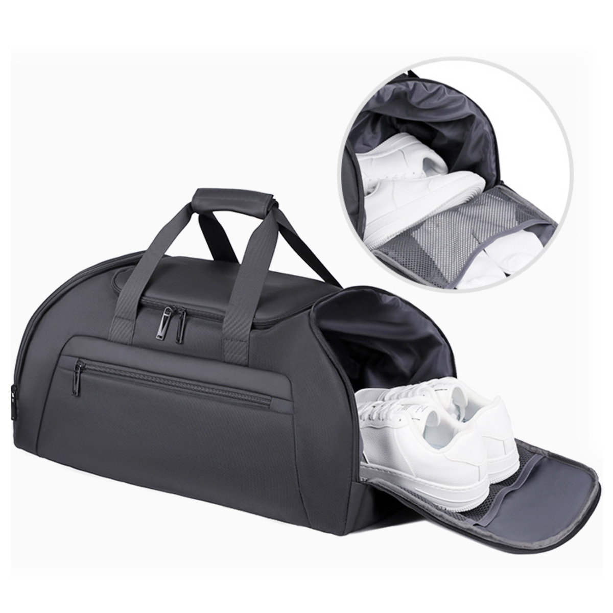 Travel Duffel Bag with Independent Shoe Compartment 9