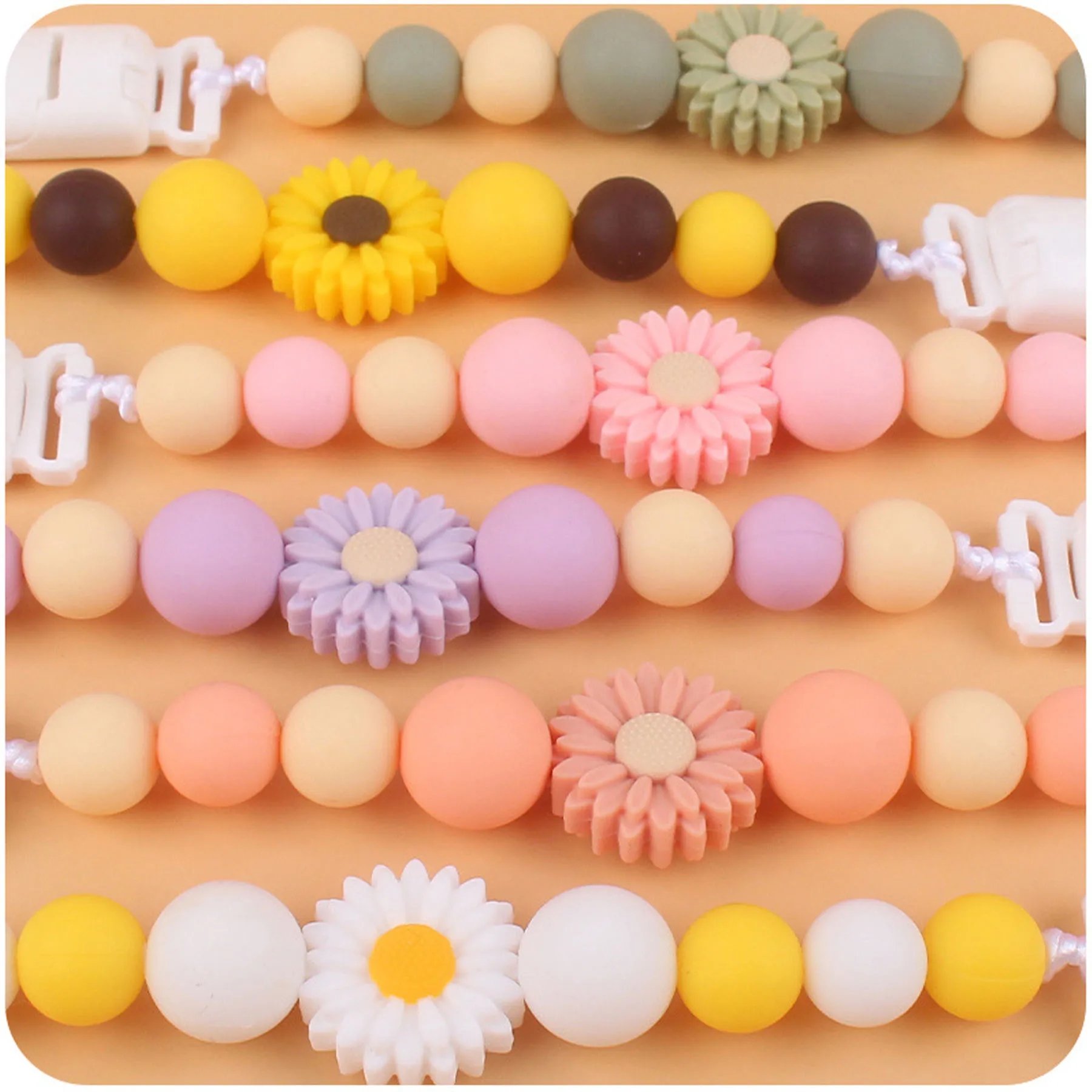 Cartoon Flower Pacifier Chain 7