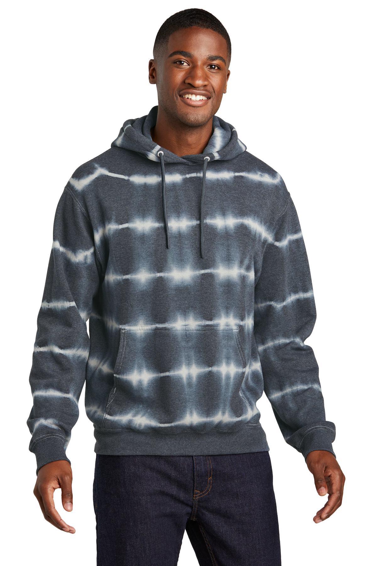 Port & Co Allover Stripe Tie-Dye Fleece PC143 5