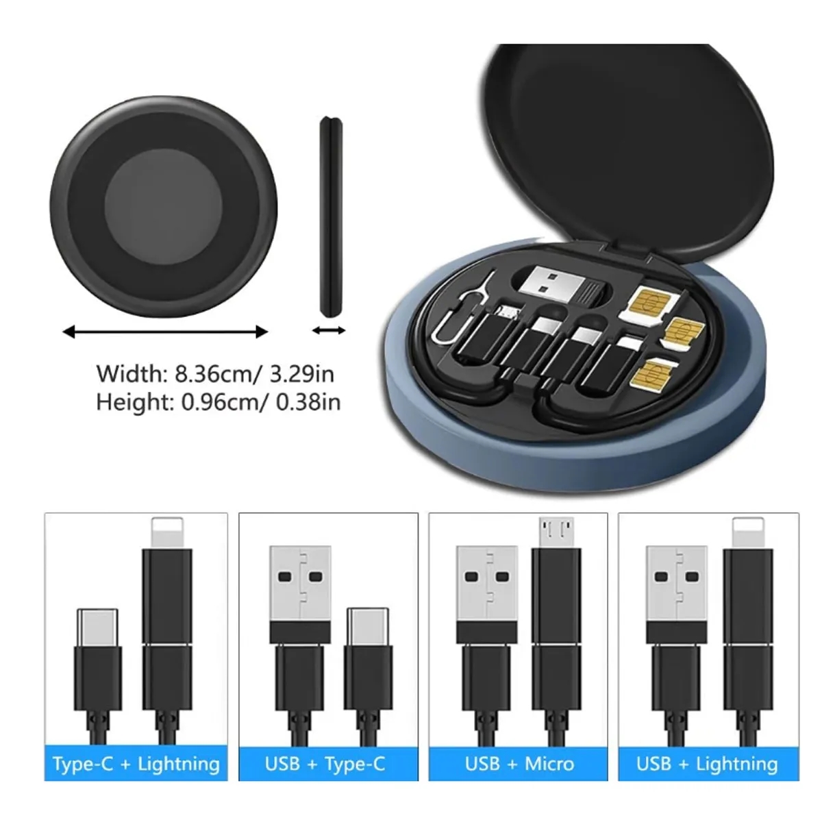 Multi-USB Adapter Set Converter Charging Cable Kit Card Pin 7