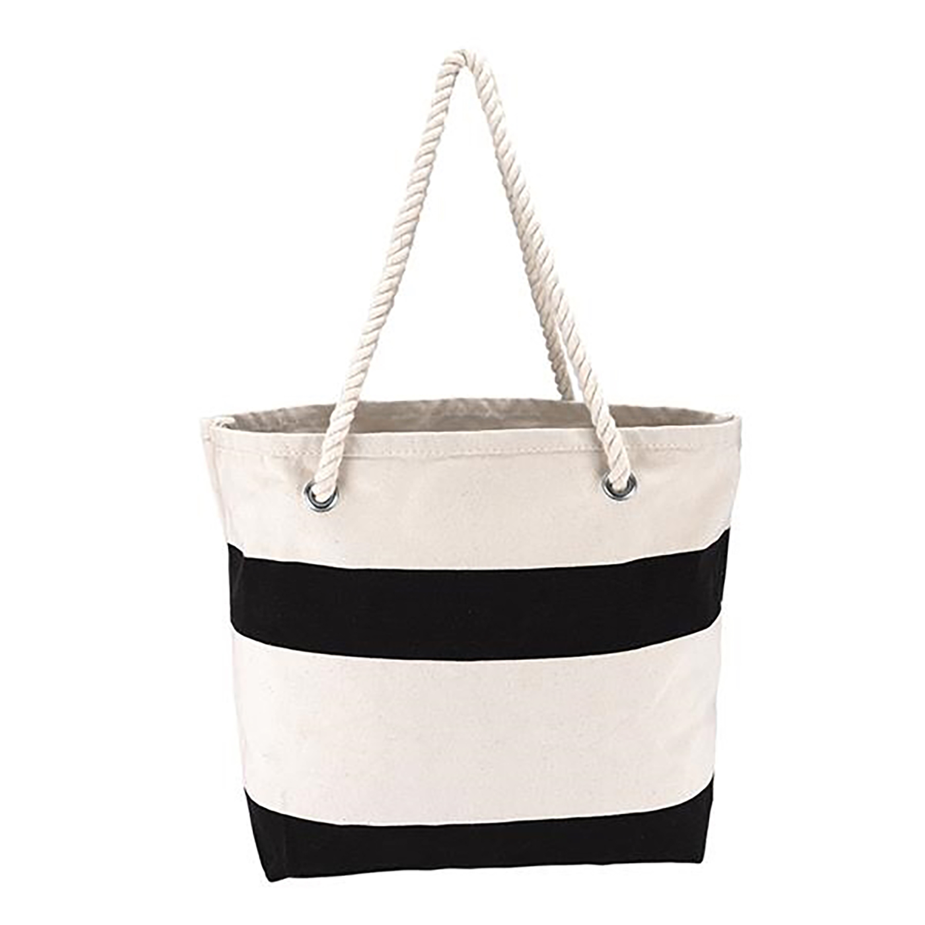 Beach Canvas Tote Bag For Women with Rope Handle, custom tote bag with logo imprint 5