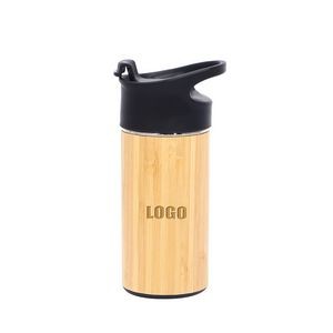 350ml Bamboo Stainless Steel Bottle With Double Walled Insulation 2
