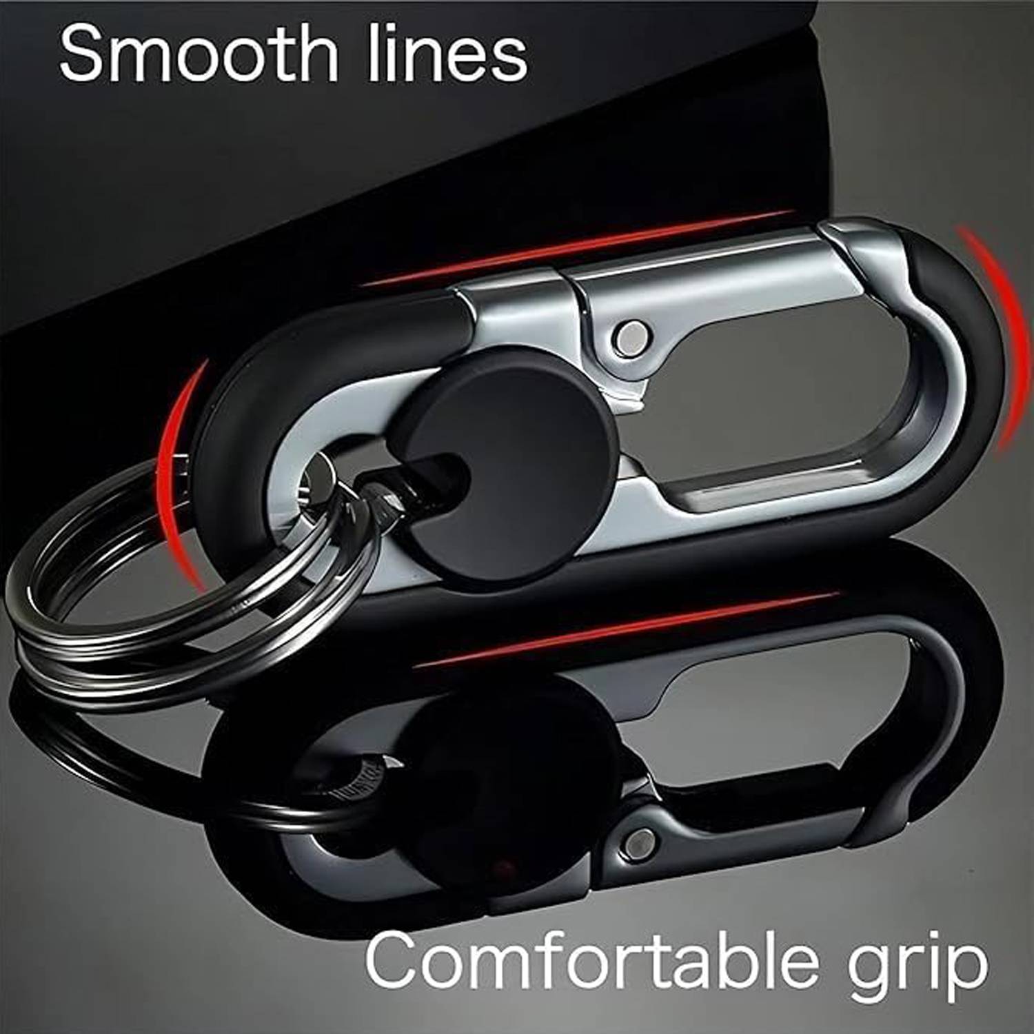 Stylish Dual Loop Anti-Loss Keychain for Business Men 6