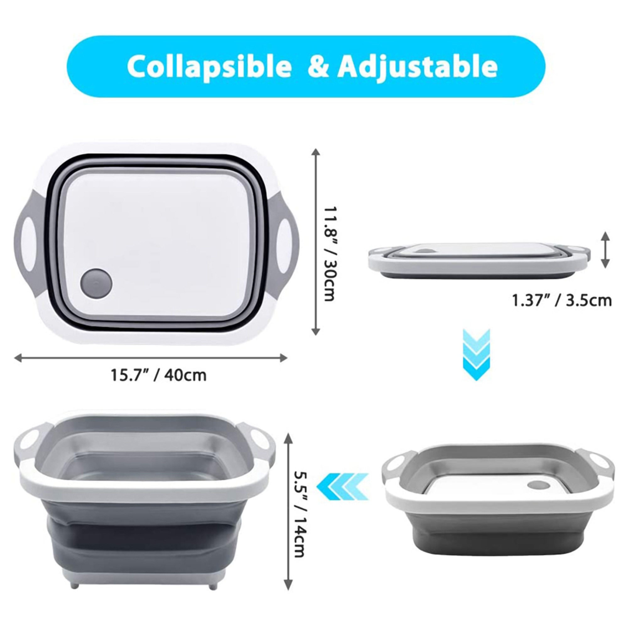 3-in-1 Collapsible Cutting Board Set 2