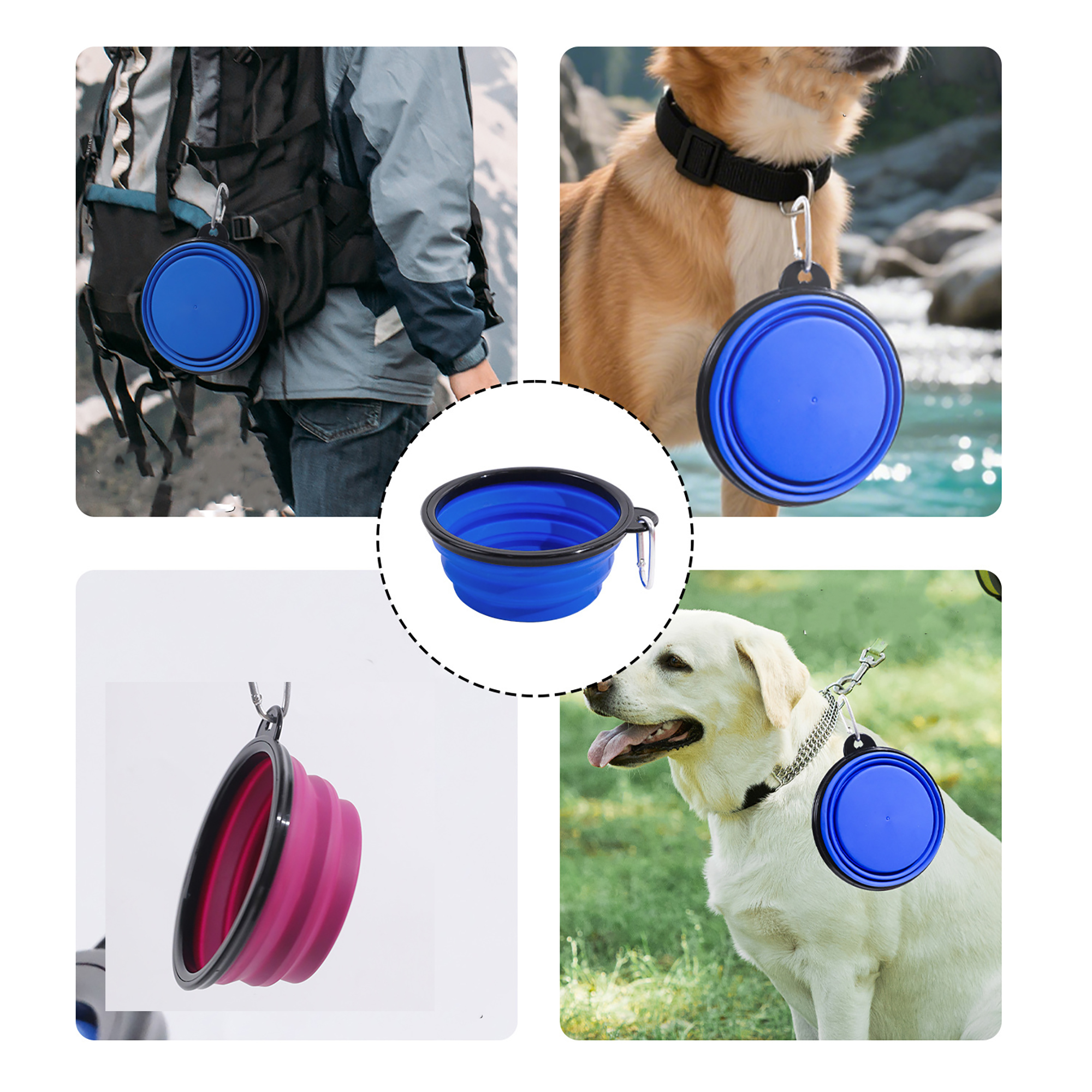 Portable Foldable TPE Dog Bowl 5