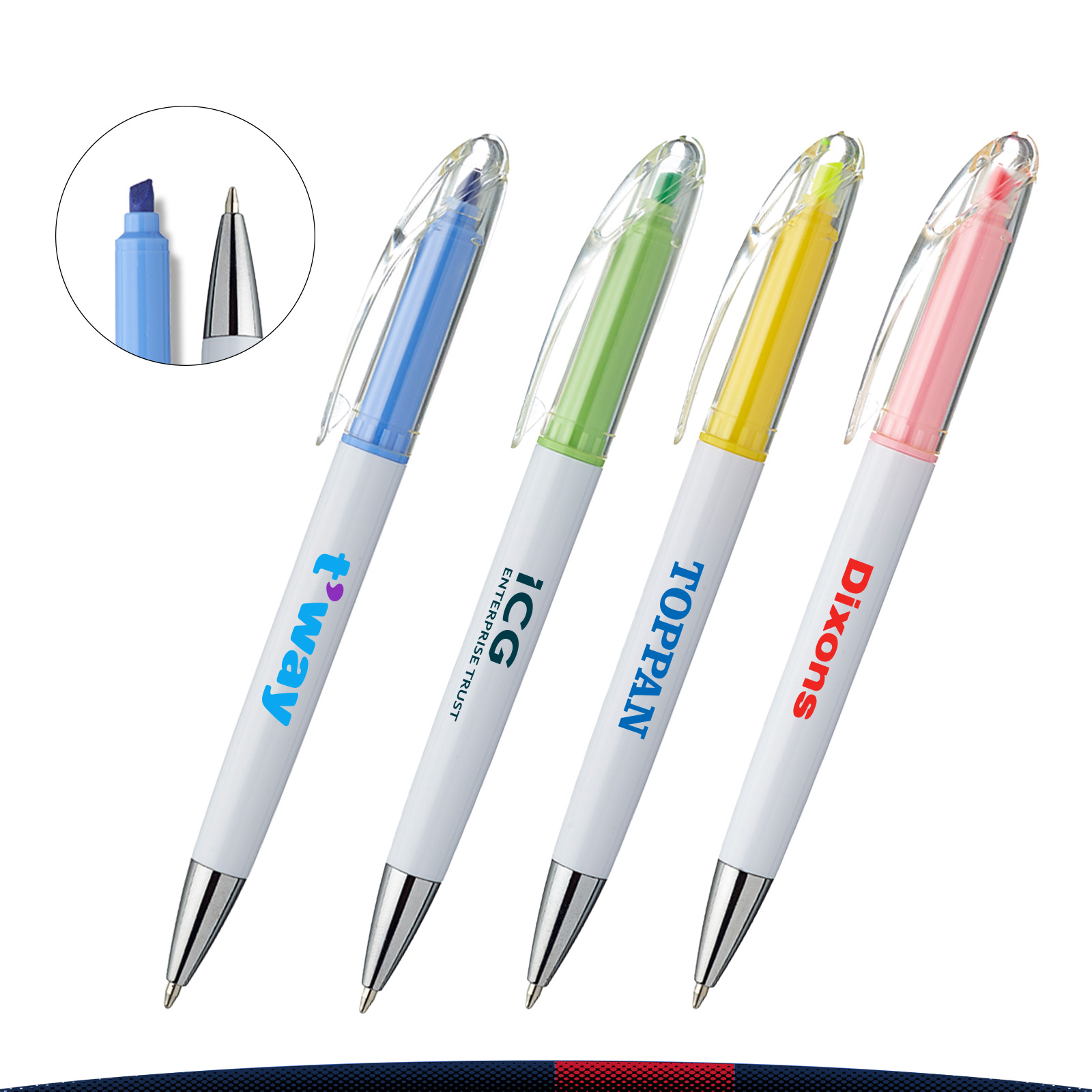 Jazeo 2in1 Ball Point Pen with Highlighter 5
