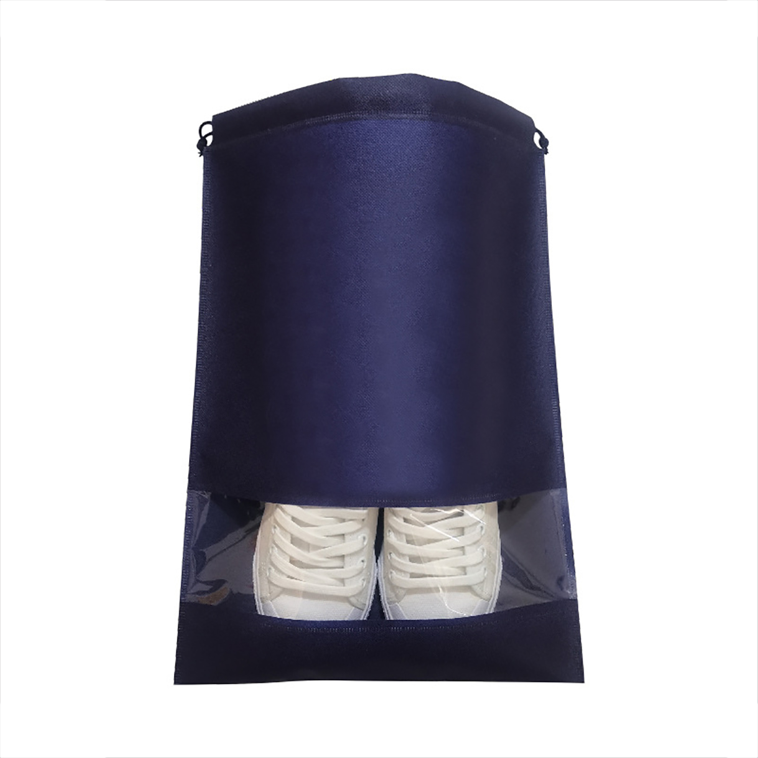 Dustproof Non Woven Drawstring Shoe Bags w/ Clear Window 3