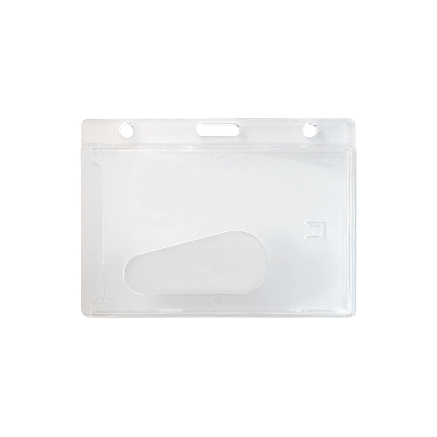 Horizontal Side-Load Frosted Molded Rigid-Plastic Access Card Dispenser w/ Slot Chains 1