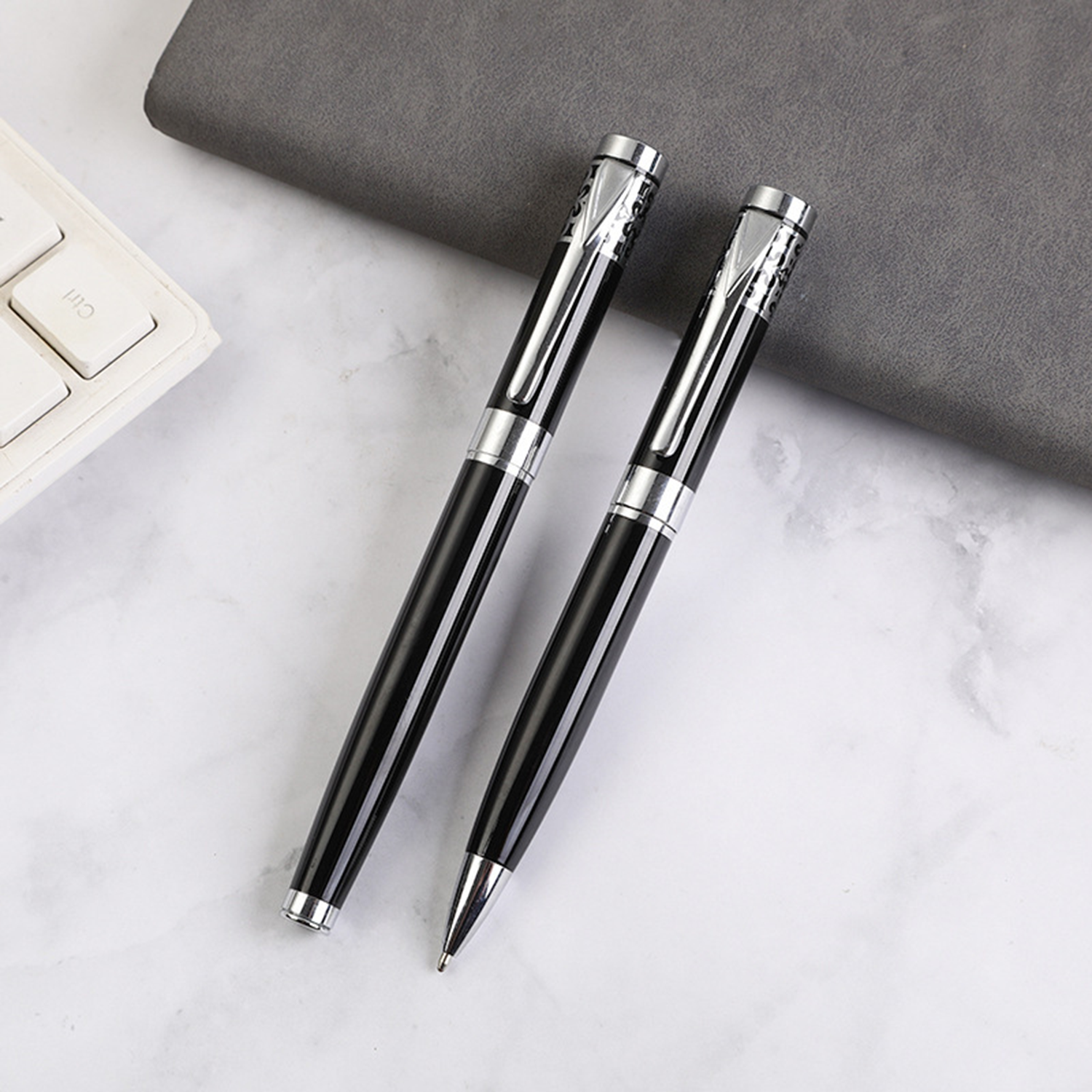 Business Writing Black Metal Ballpoint Pen 3