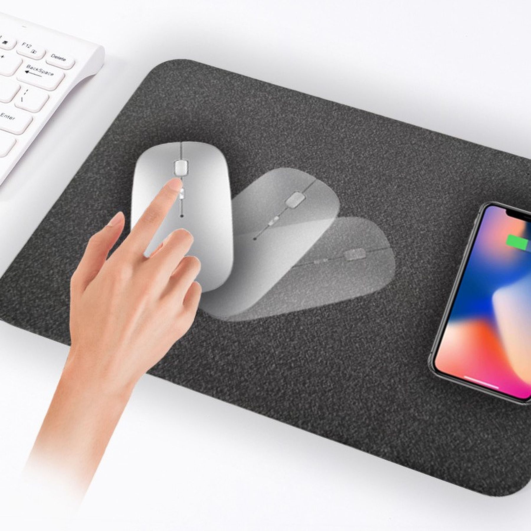 2 In 1 Mouse Pad With 15W Wireless Charger 15