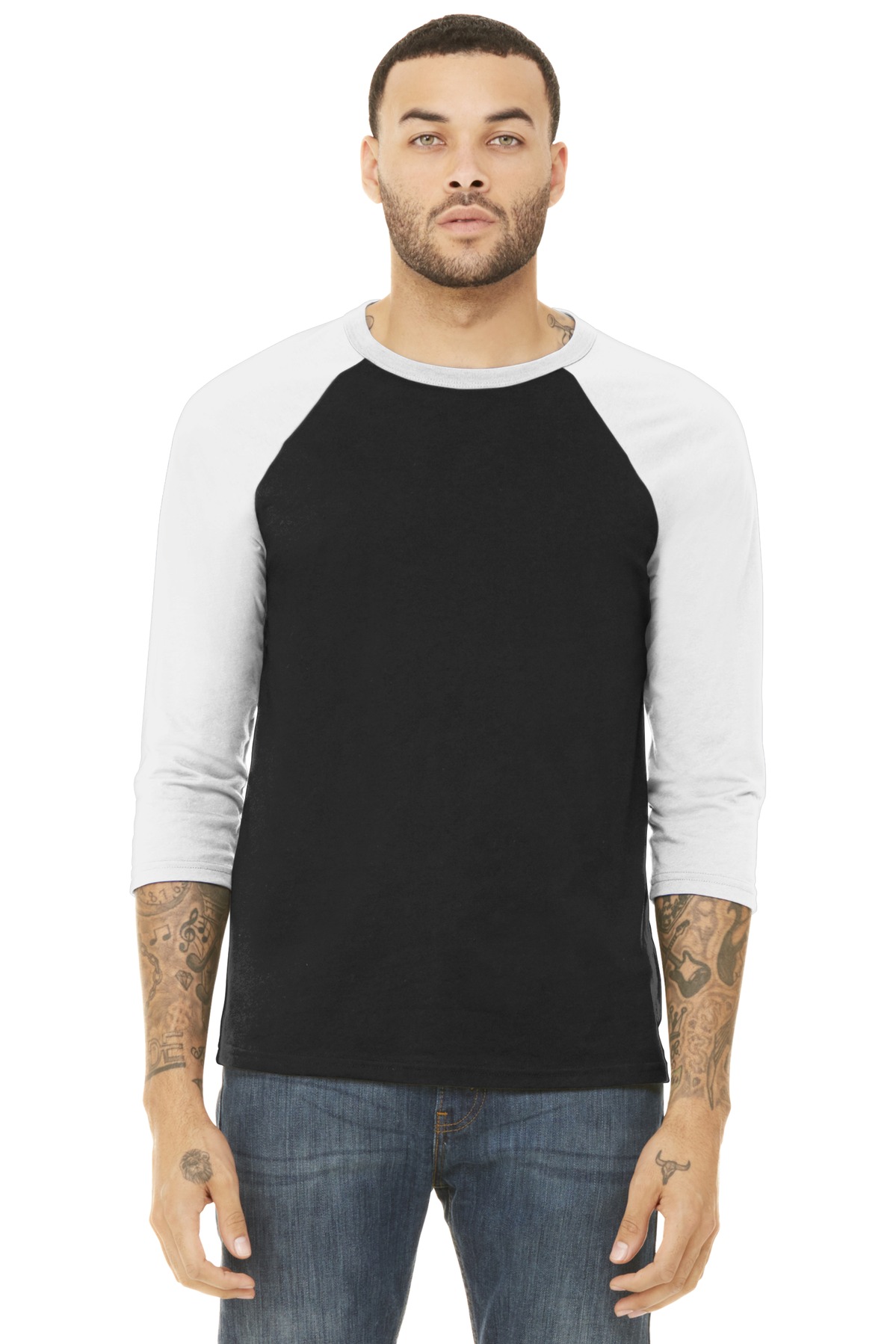 BELLA+CANVAS Unisex 3/4-Sleeve Baseball Tee. BC3200 73