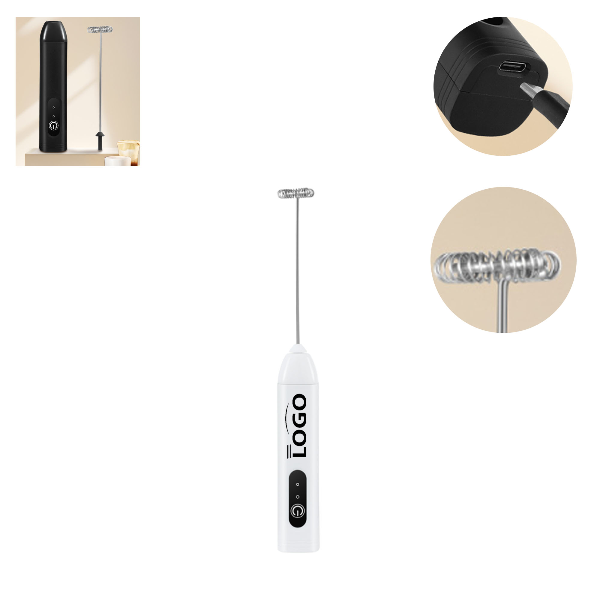 MOQ 100pcs Customizable Type-C Mouth Electric Egg Beater 3