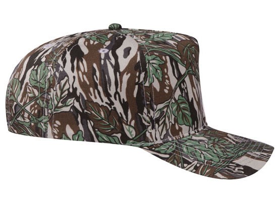 OTTO CAP® Camouflage 5 Panel Mid Profile Baseball Cap 11