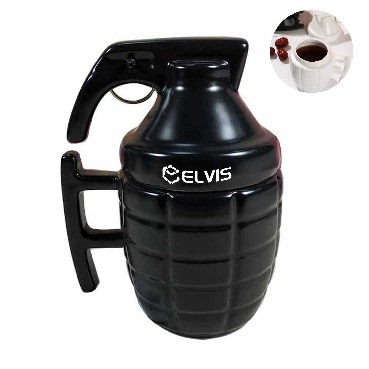 12oz Creative grenade ceramic mug 6