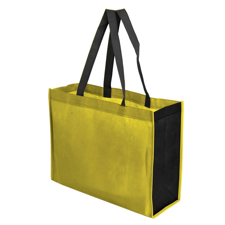 Two Toned 16" x 12" + 6" Gusseted Tote Bag 13