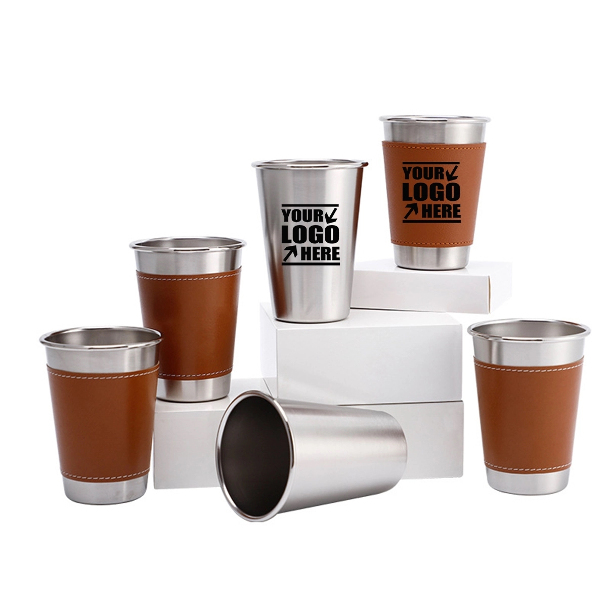 16 Ounce Stainless Steel Pint Cups 2