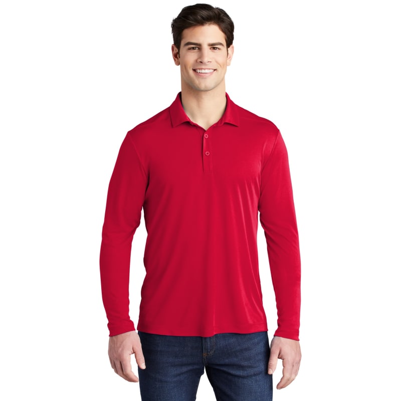Sport-Tek Posi-UV Pro Long Sleeve Polo. 68