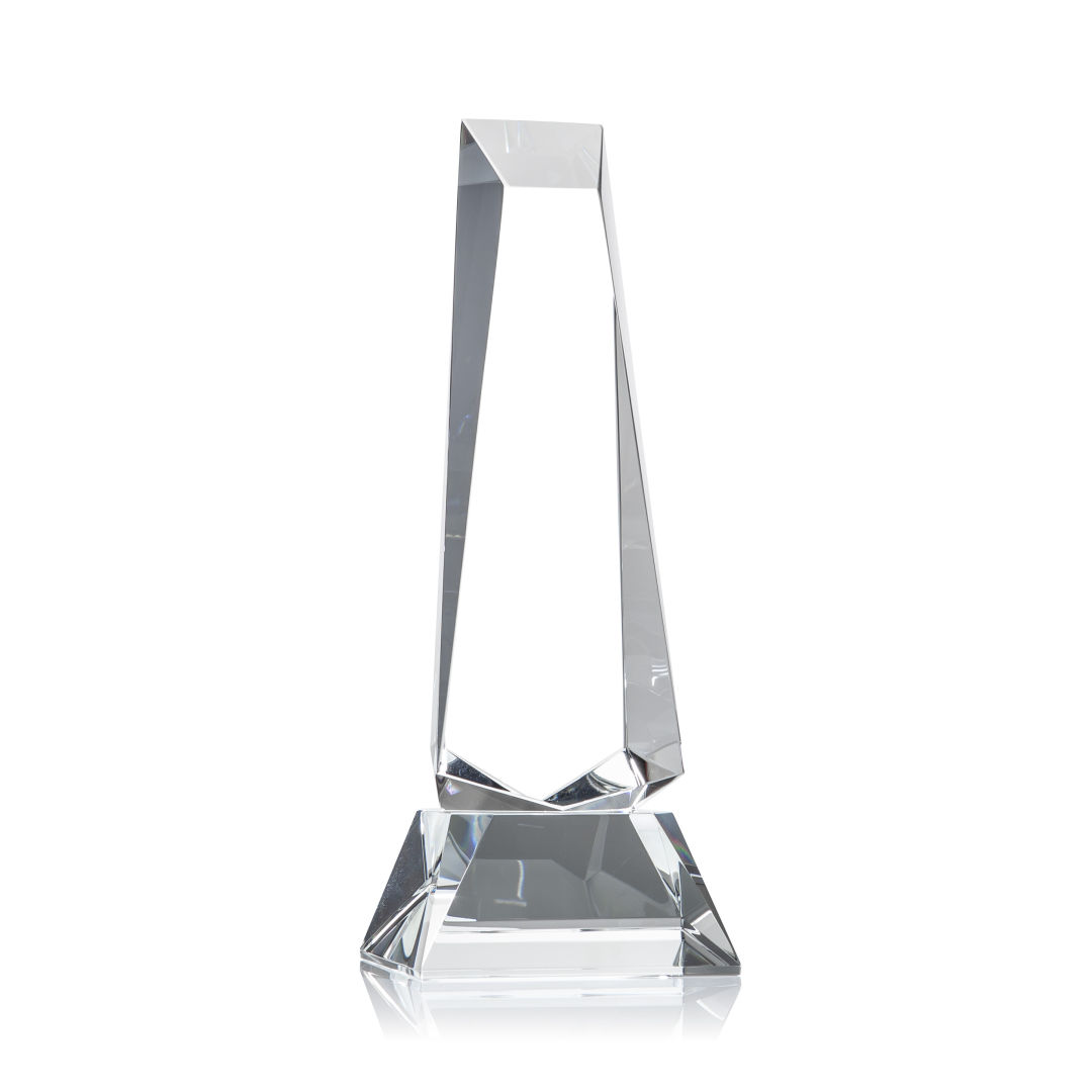 Rustern Obelisk Award on Base - Clear 12