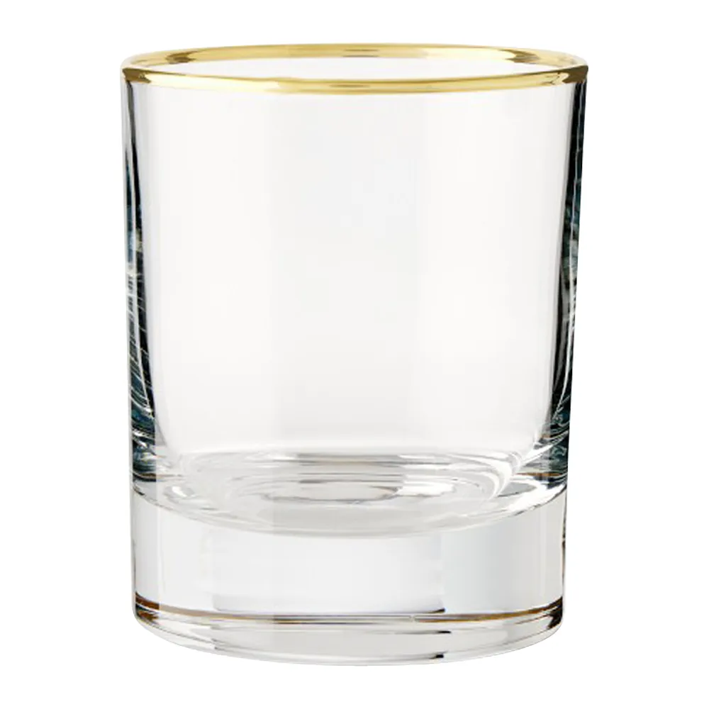 7.5oz. Gold Rimmed Single Old Fashioned Glass 4