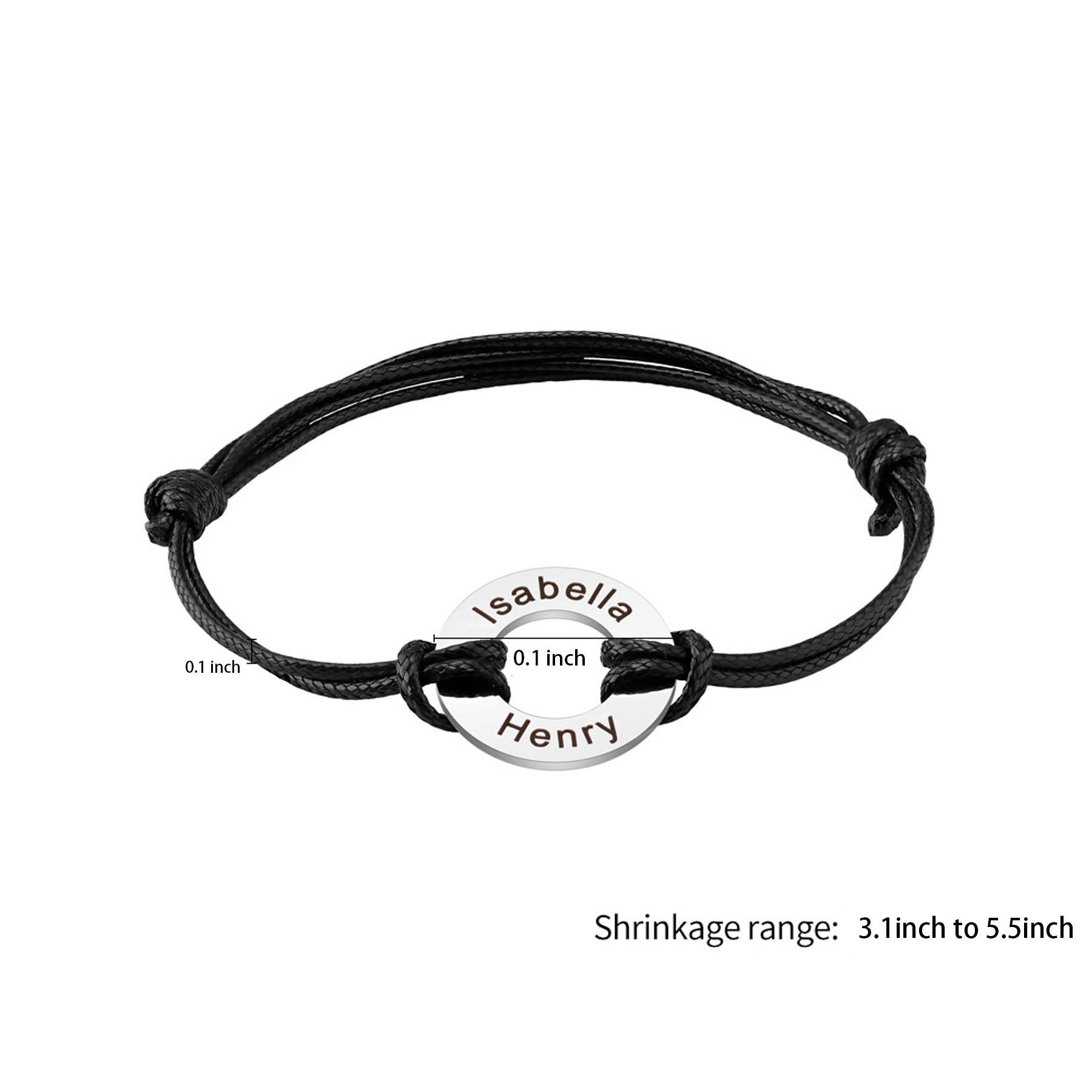 Circular engraved leather bracelet 6