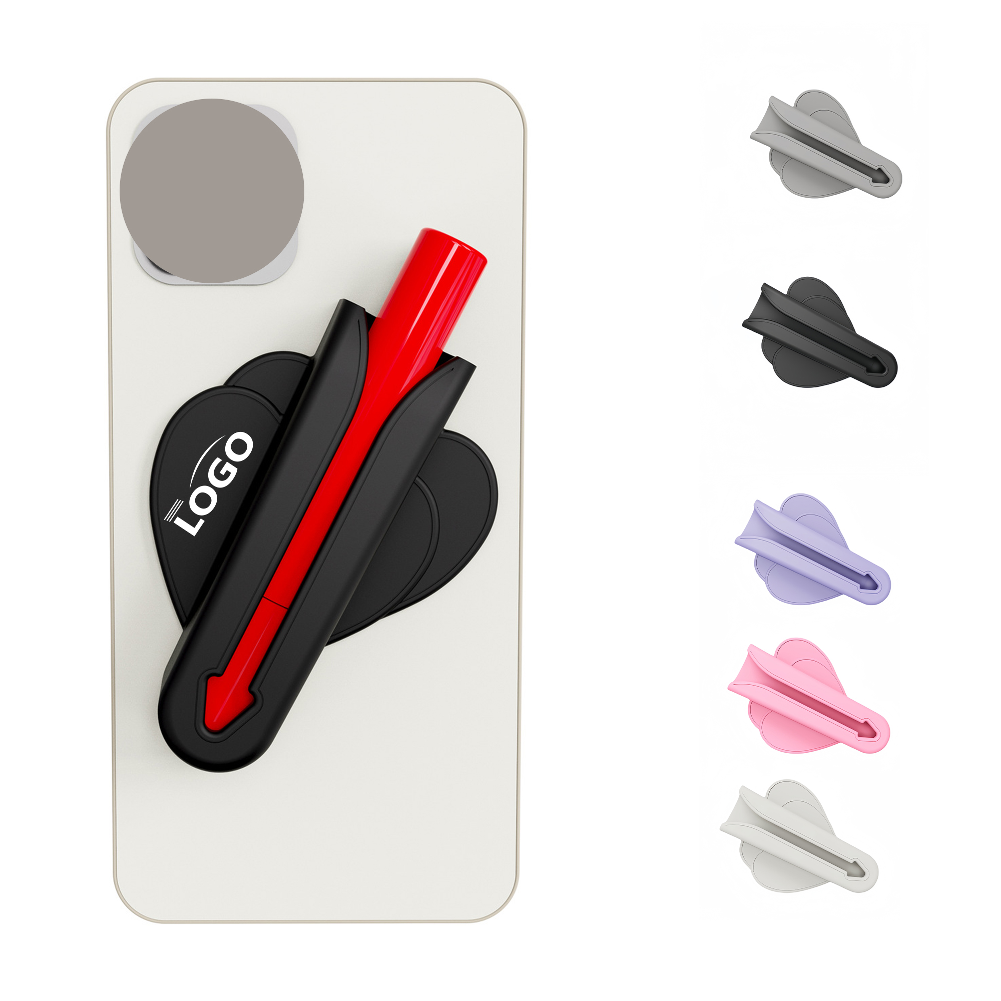 Silicone Lipstick & Stylus Holder for Phones & Tablets 2